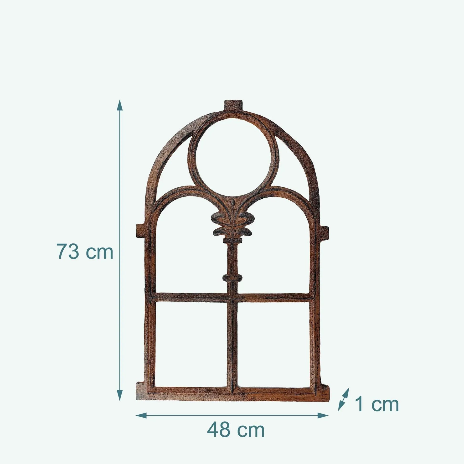Stallfenster antik Gusseisen Braun von Relaxdays