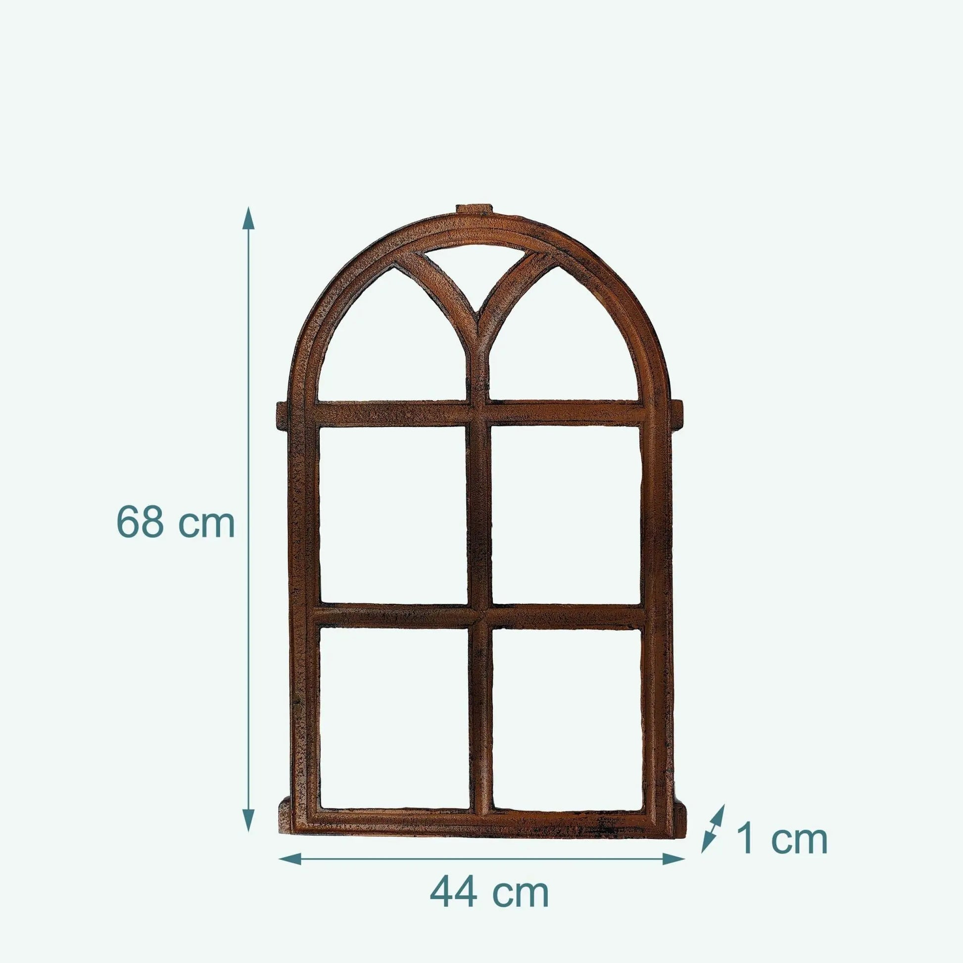 Stallfenster antik Gusseisen Braun von Relaxdays