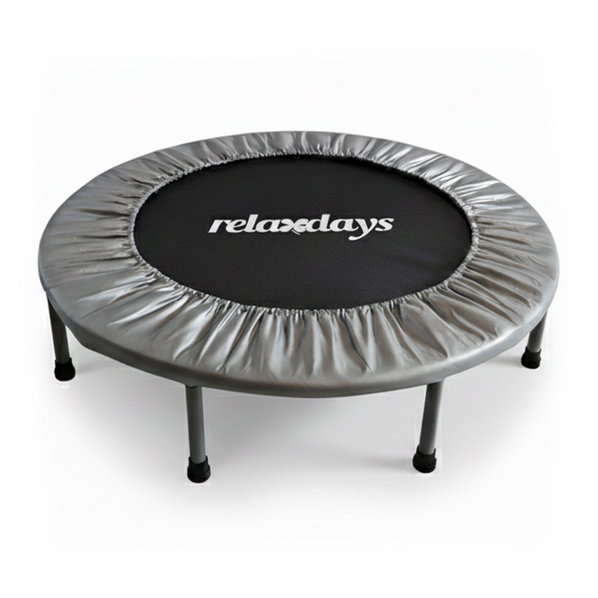 Indoor Trampolin Ø 95cm Schwarz-Grau von Relaxdays