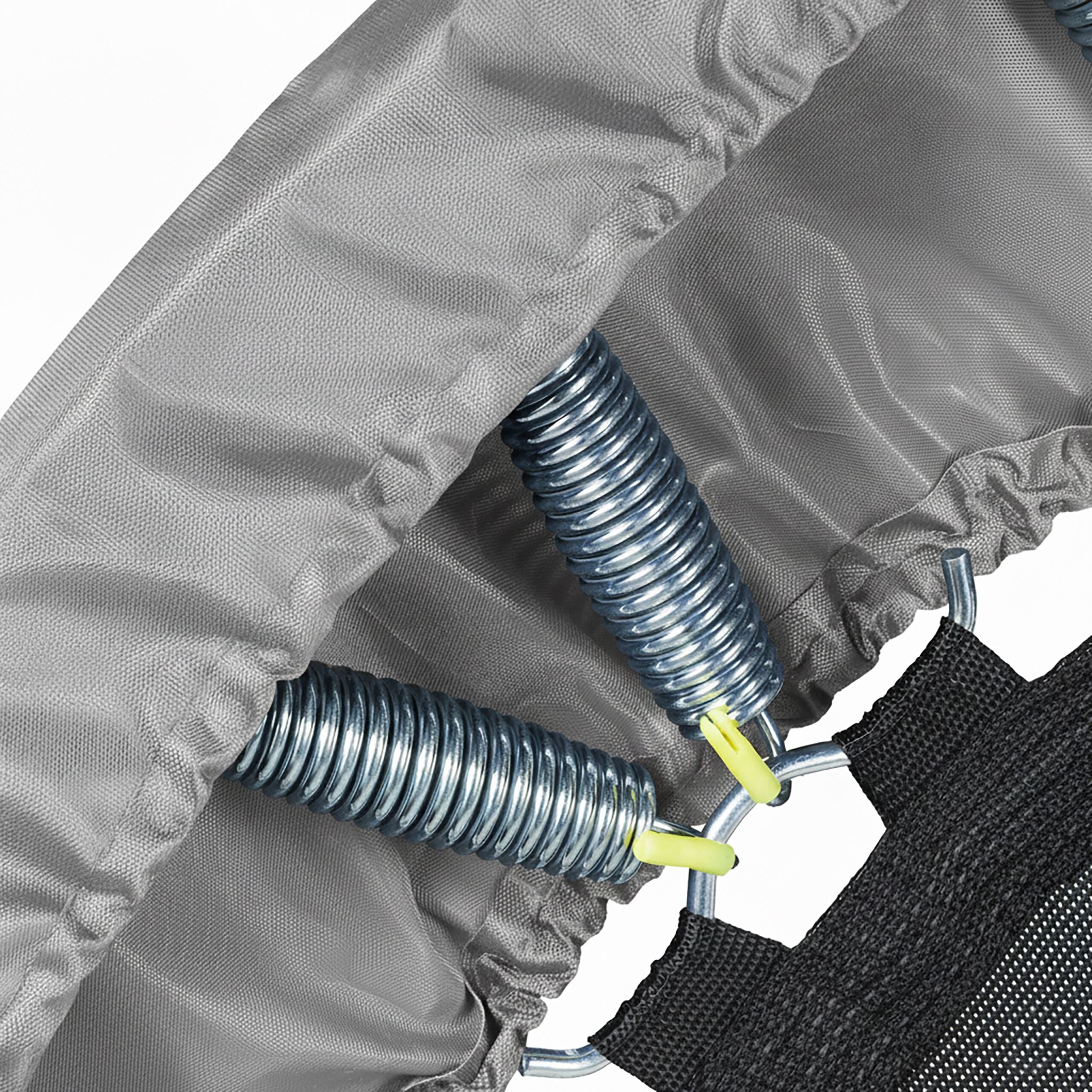 Trampolin mit Haltestange Ø 102cm Schwarz-Grau von Relaxdays