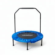 Trampolin mit Haltestange Ø 102cm Blau-Schwarz von Relaxdays