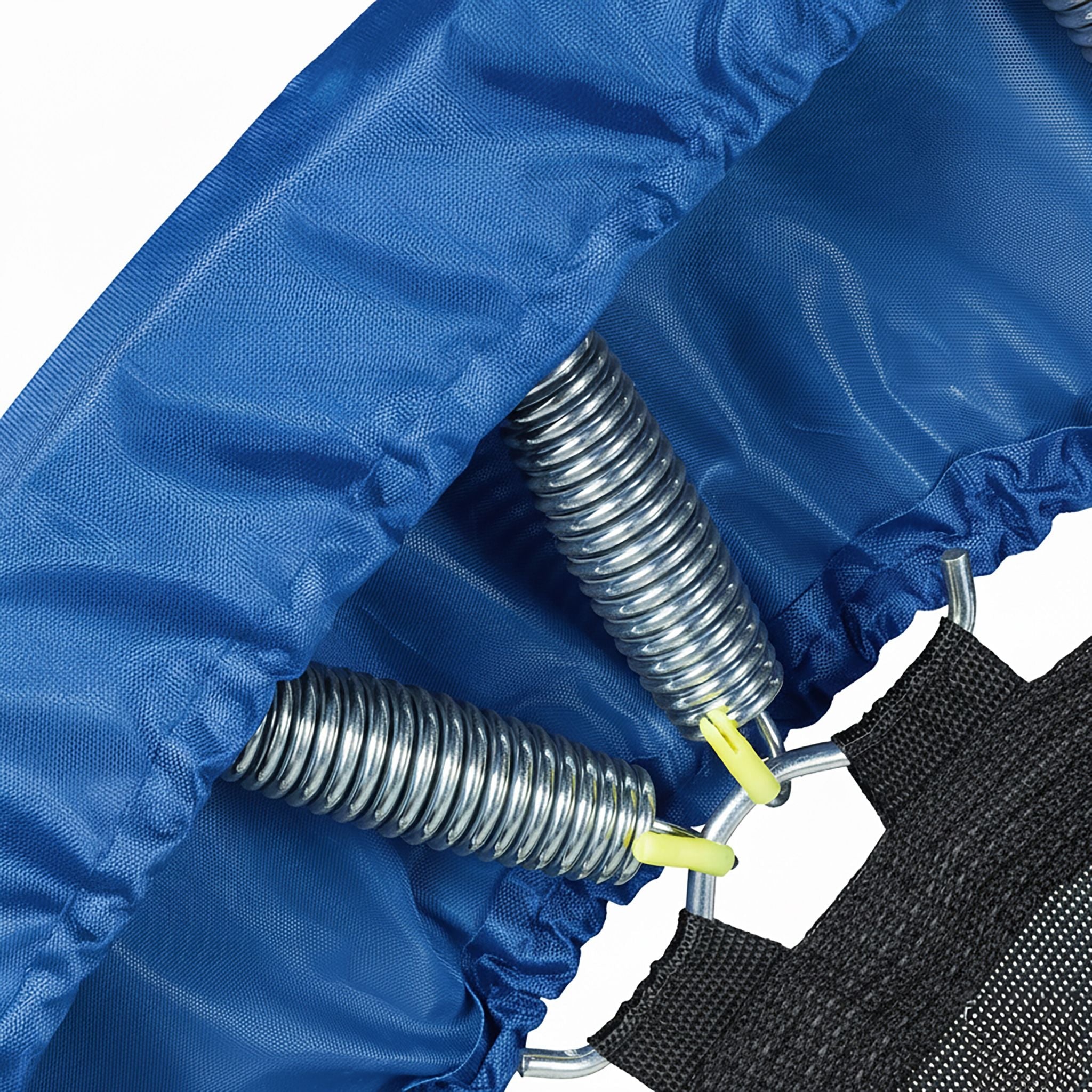 Trampolin mit Haltestange Ø 102cm Blau-Schwarz von Relaxdays