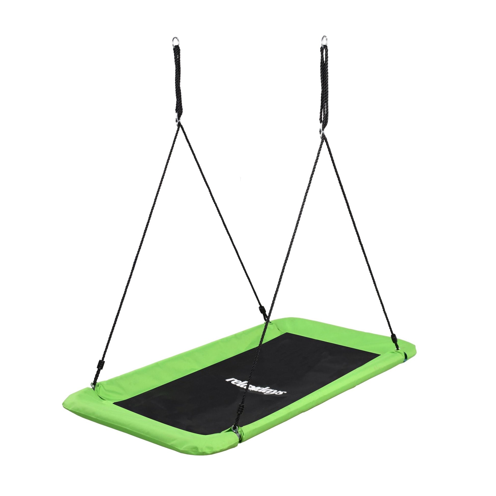 Nestschaukel eckig 150 kg Weiss-Grün-Schwarz von Relaxdays