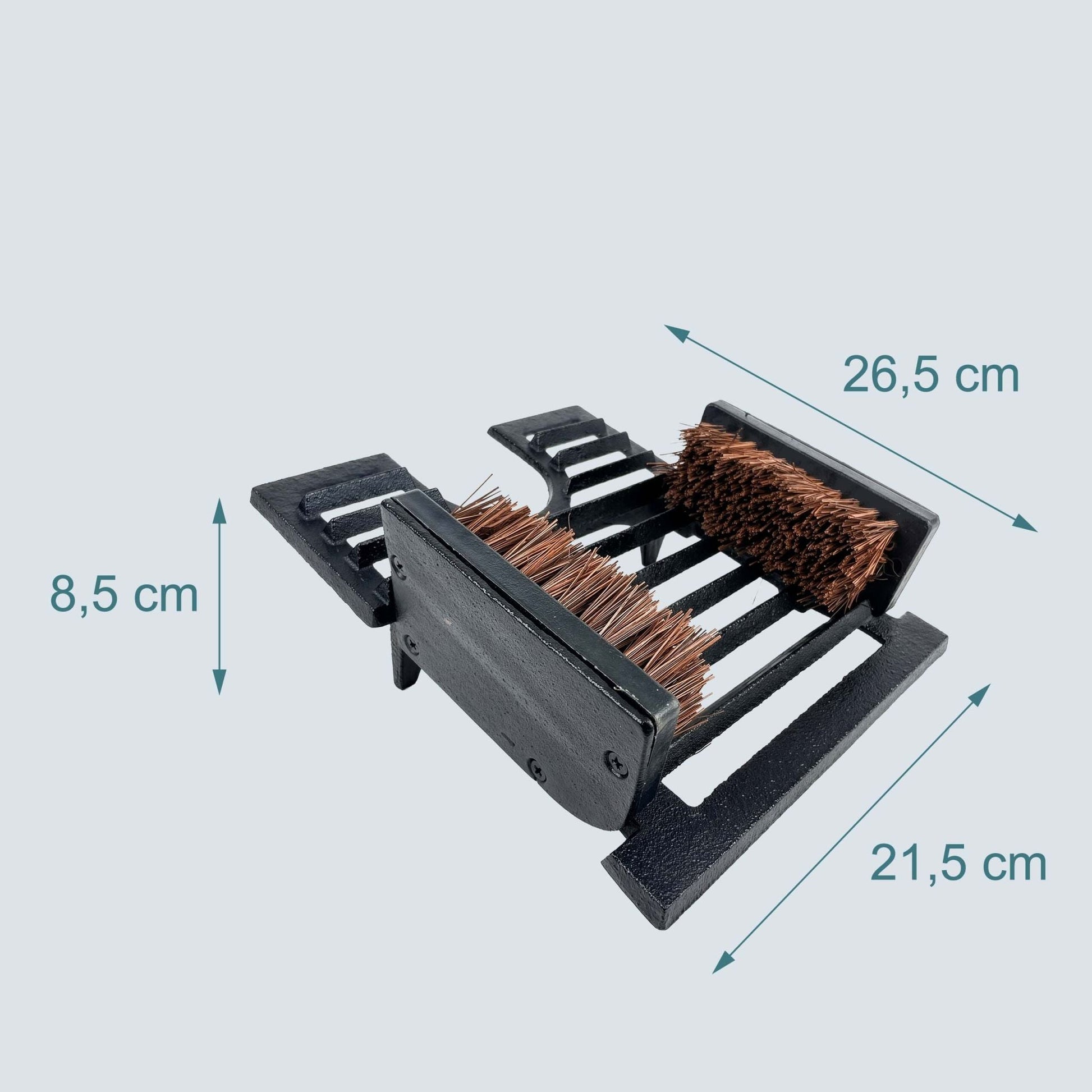 Gusseisen Schuhabstreifer mit Bürsten Braun-Schwarz von Relaxdays