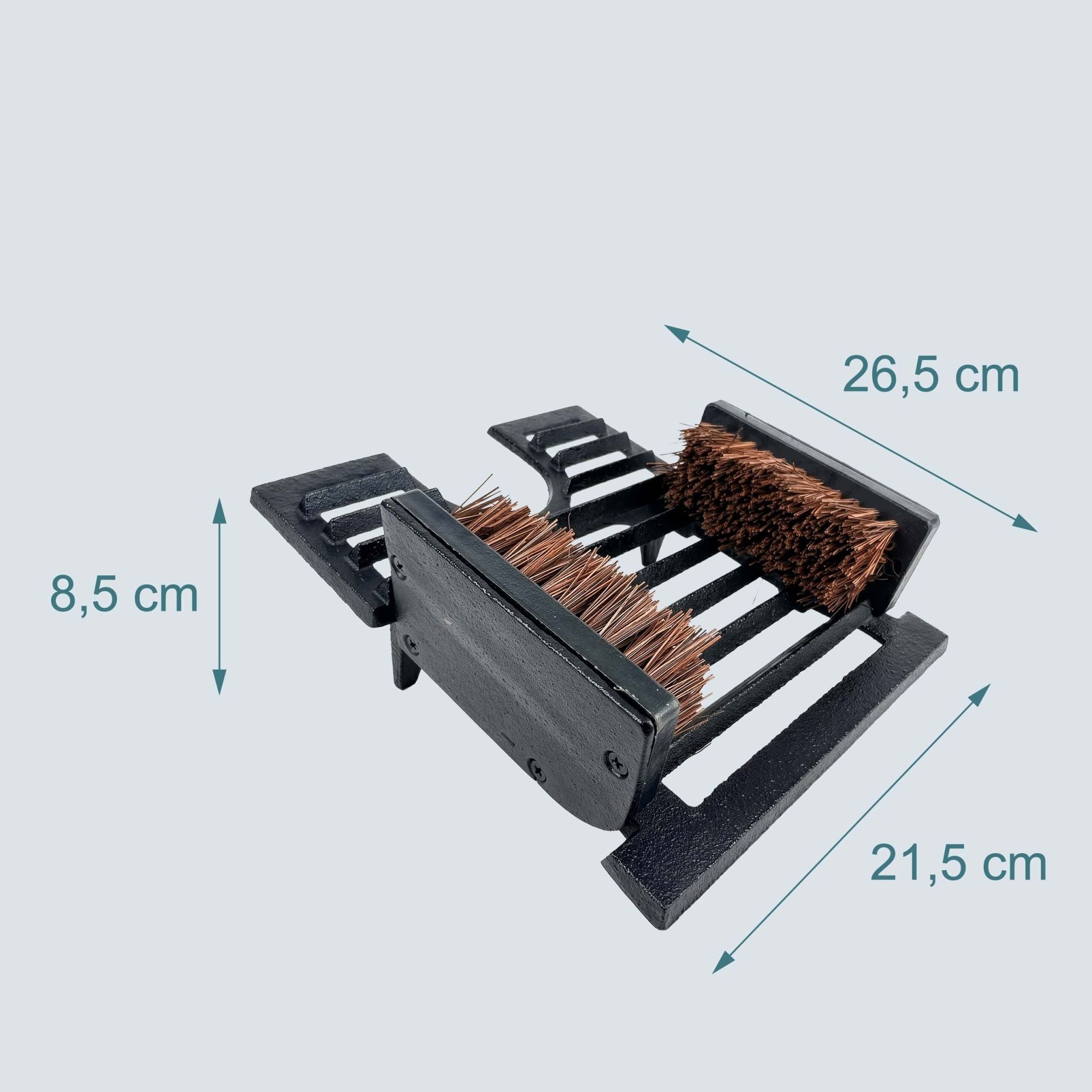 Gusseisen Schuhabstreifer mit Bürsten Braun-Schwarz von Relaxdays