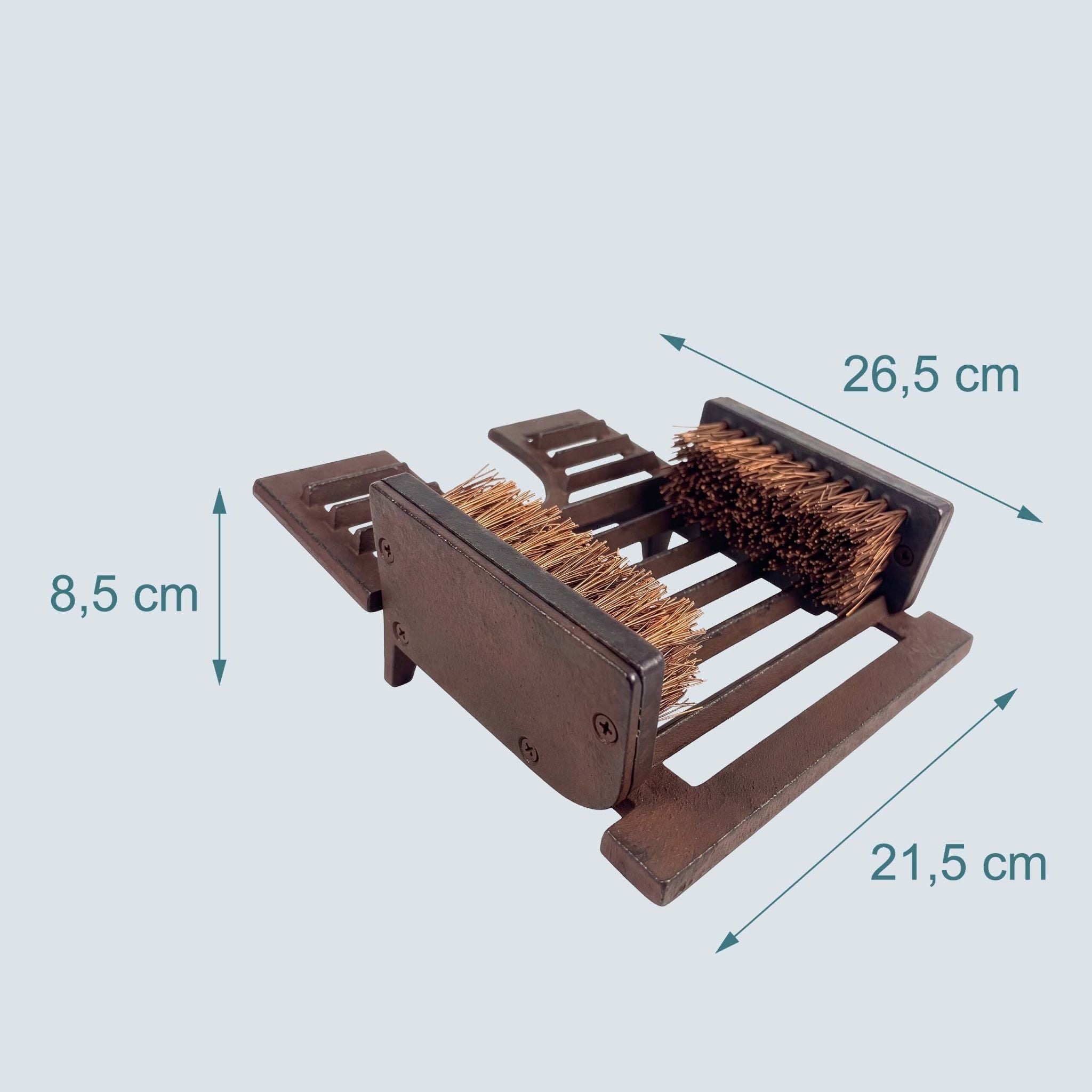 Gusseisen Schuhabstreifer mit Bürsten Braun von Relaxdays