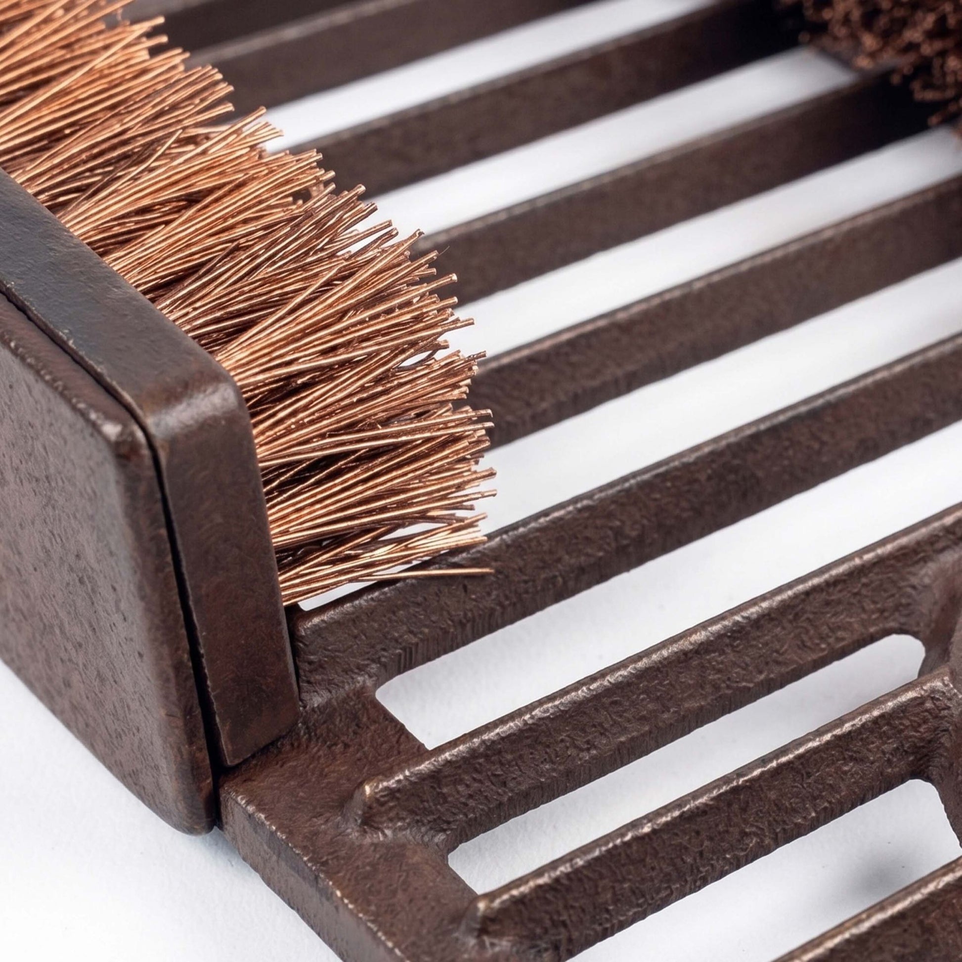 Gusseisen Schuhabstreifer mit Bürsten Braun von Relaxdays