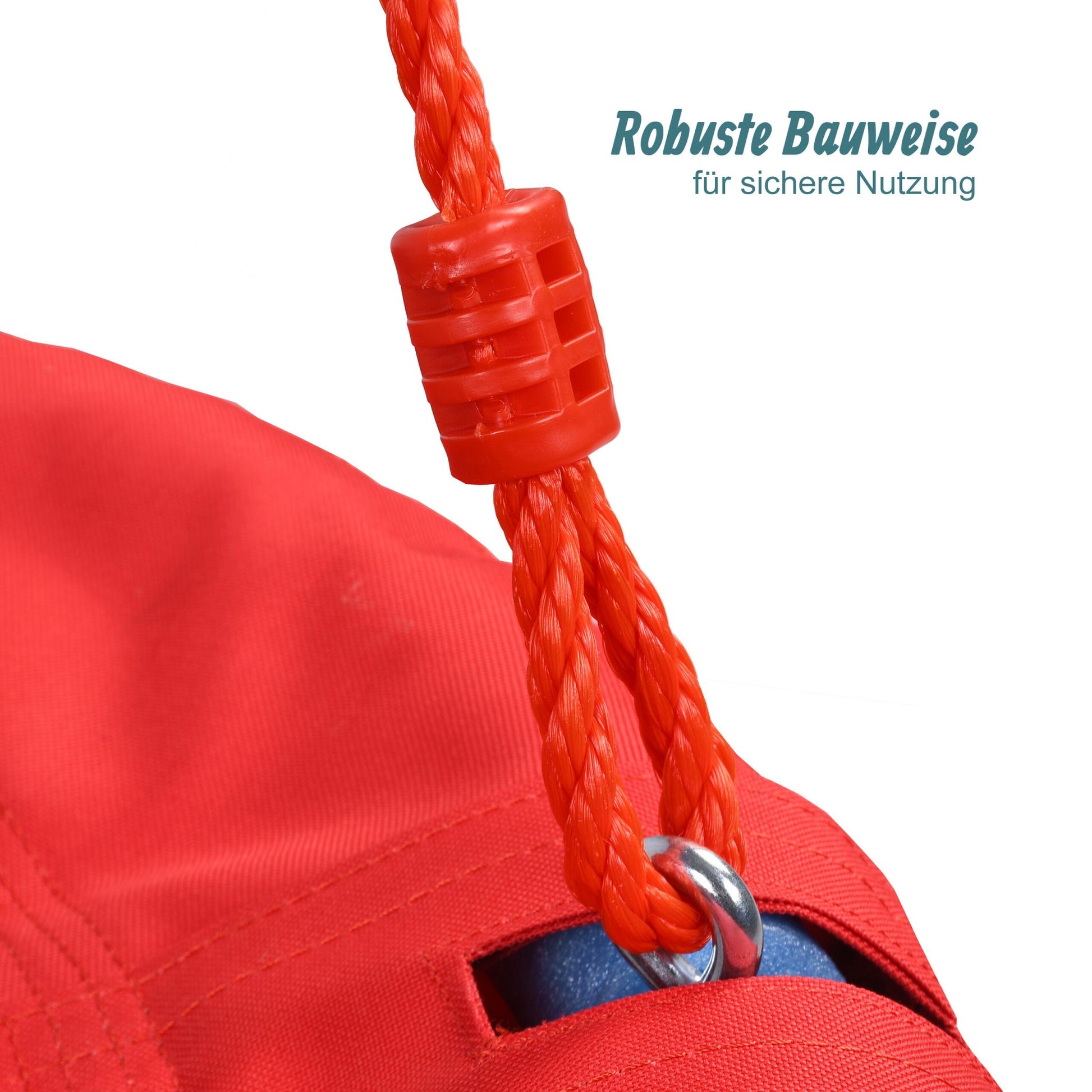 Nestschaukel Kinder Schaumstoffgriffe Weiss-Rot-Schwarz von Relaxdays