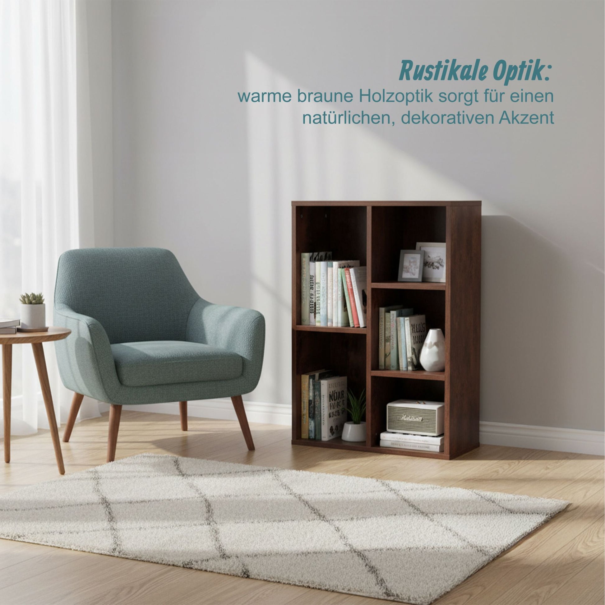 Bücherregal Vintage Dunkelbraun von Relaxdays