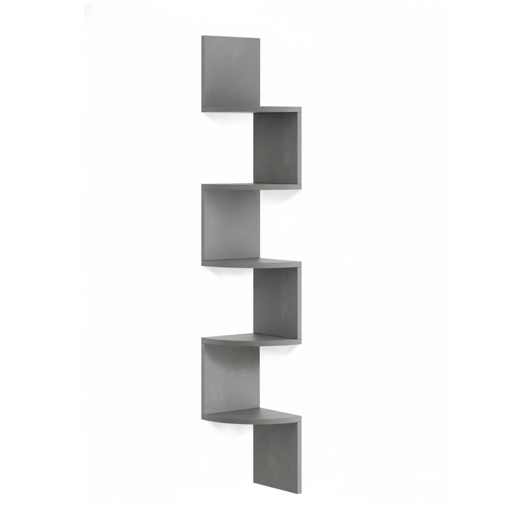 Eckregal Wand 5 Etagen Anthrazit von Relaxdays