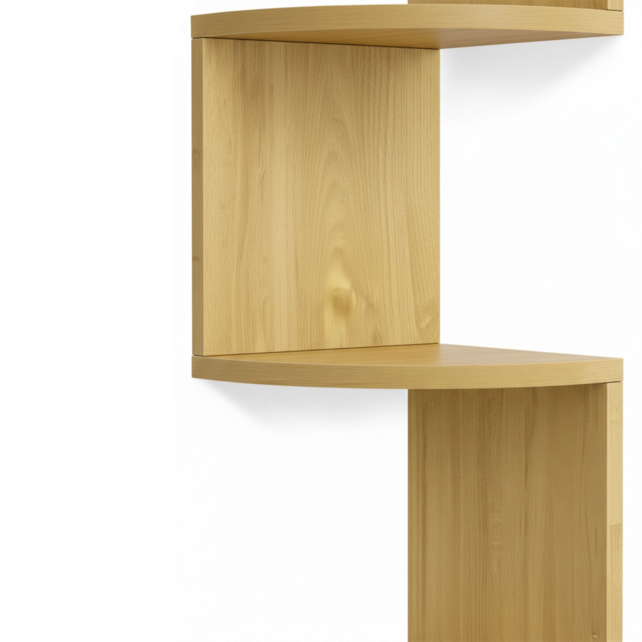 Eckregal Wand 5 Etagen Hellbraun von Relaxdays