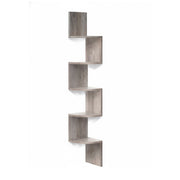 Eckregal Wand 5 Etagen Grau von Relaxdays