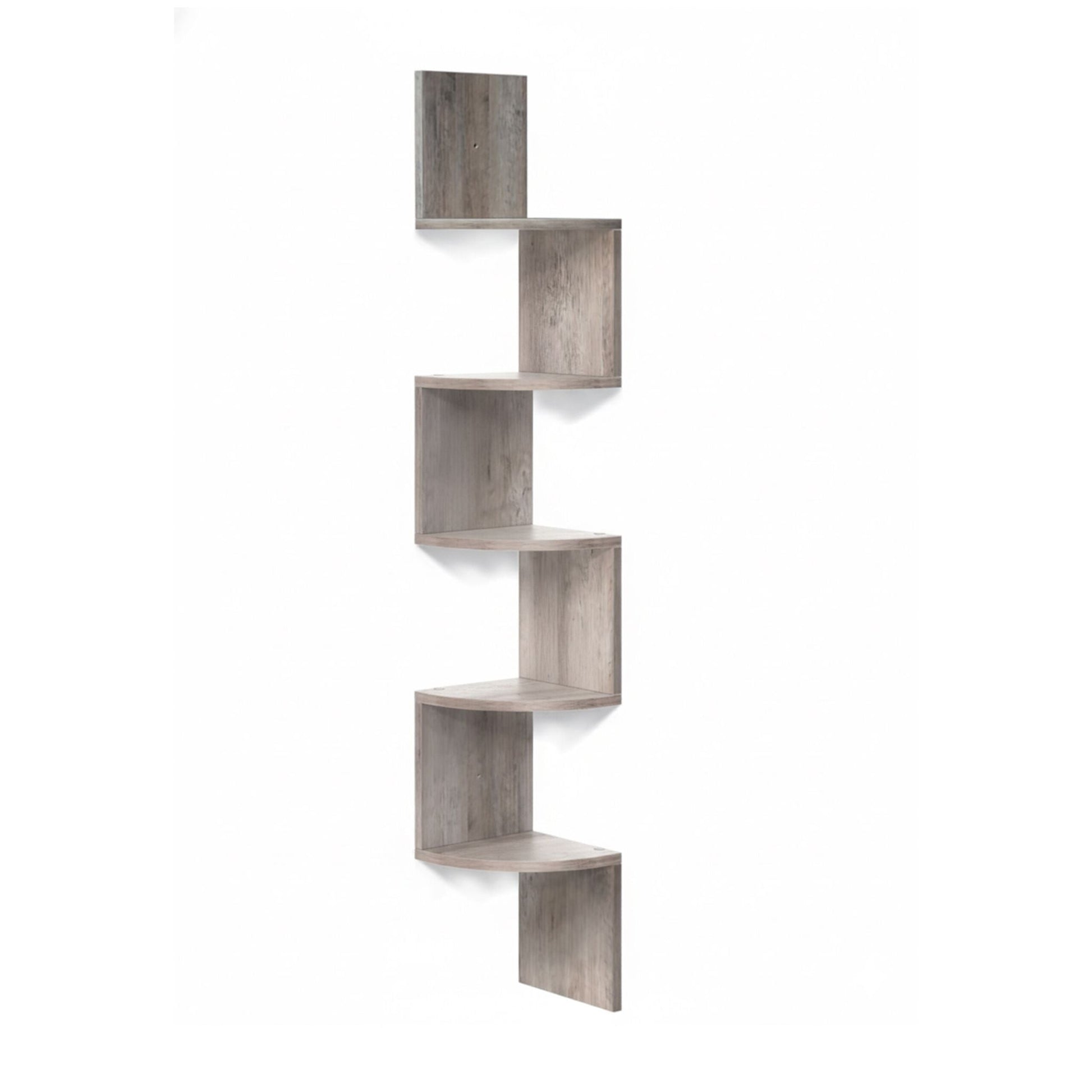Eckregal Wand 5 Etagen Grau von Relaxdays
