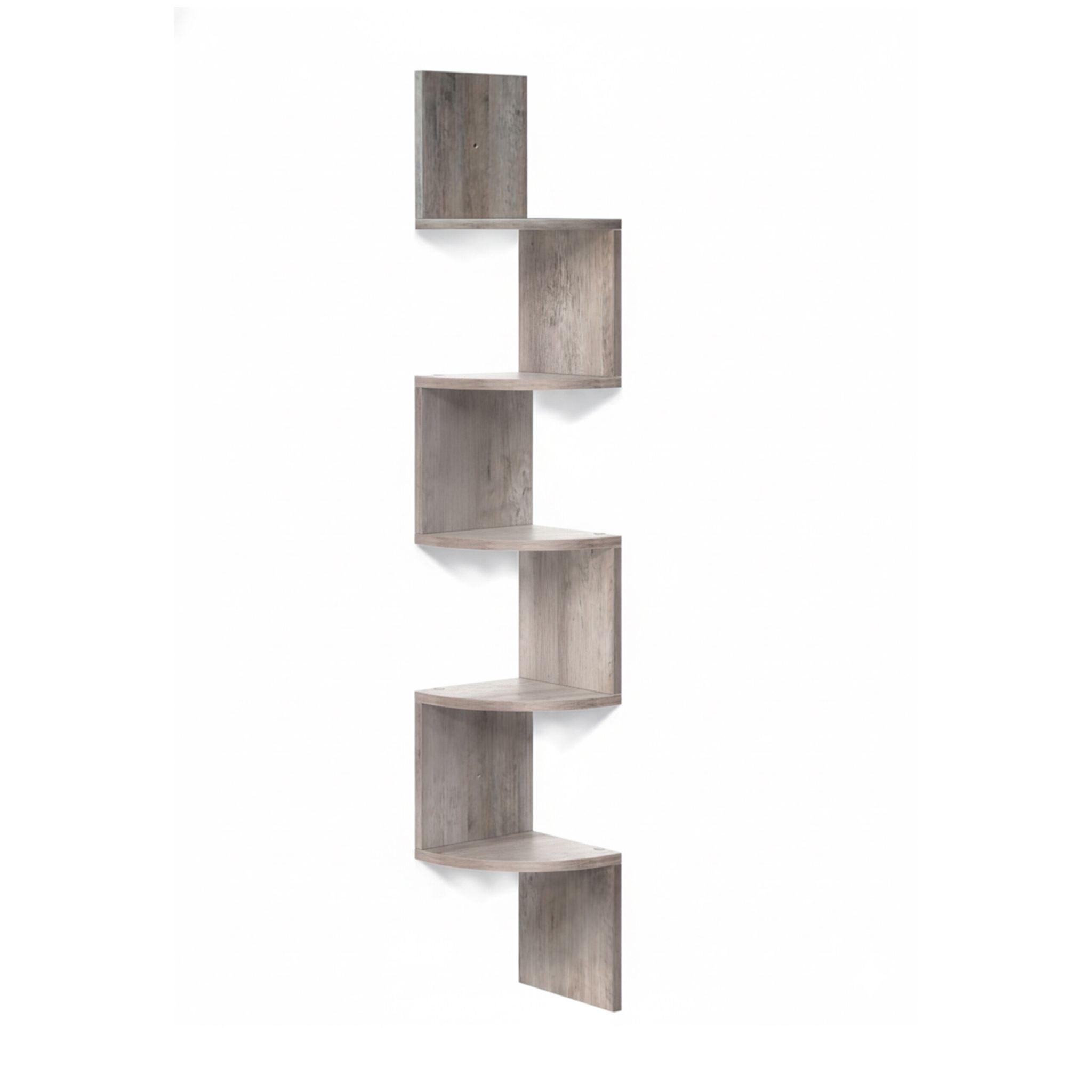 Eckregal Wand 5 Etagen Grau von Relaxdays