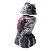 Vogelabwehr Eule 20cm Gelb-Rot-Grau von Relaxdays