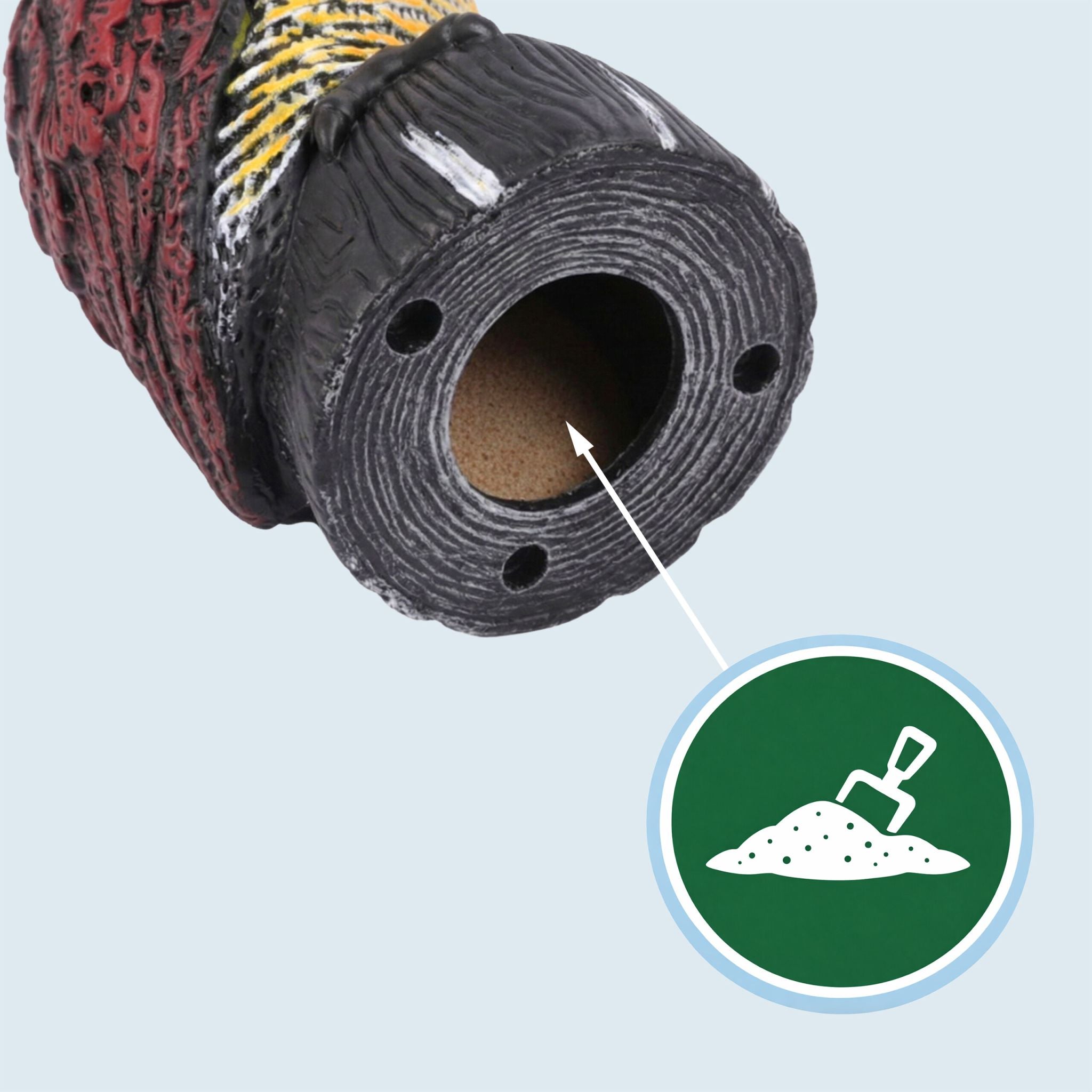 Vogelabwehr Eule 40cm Gelb-Rot-Schwarz von Relaxdays
