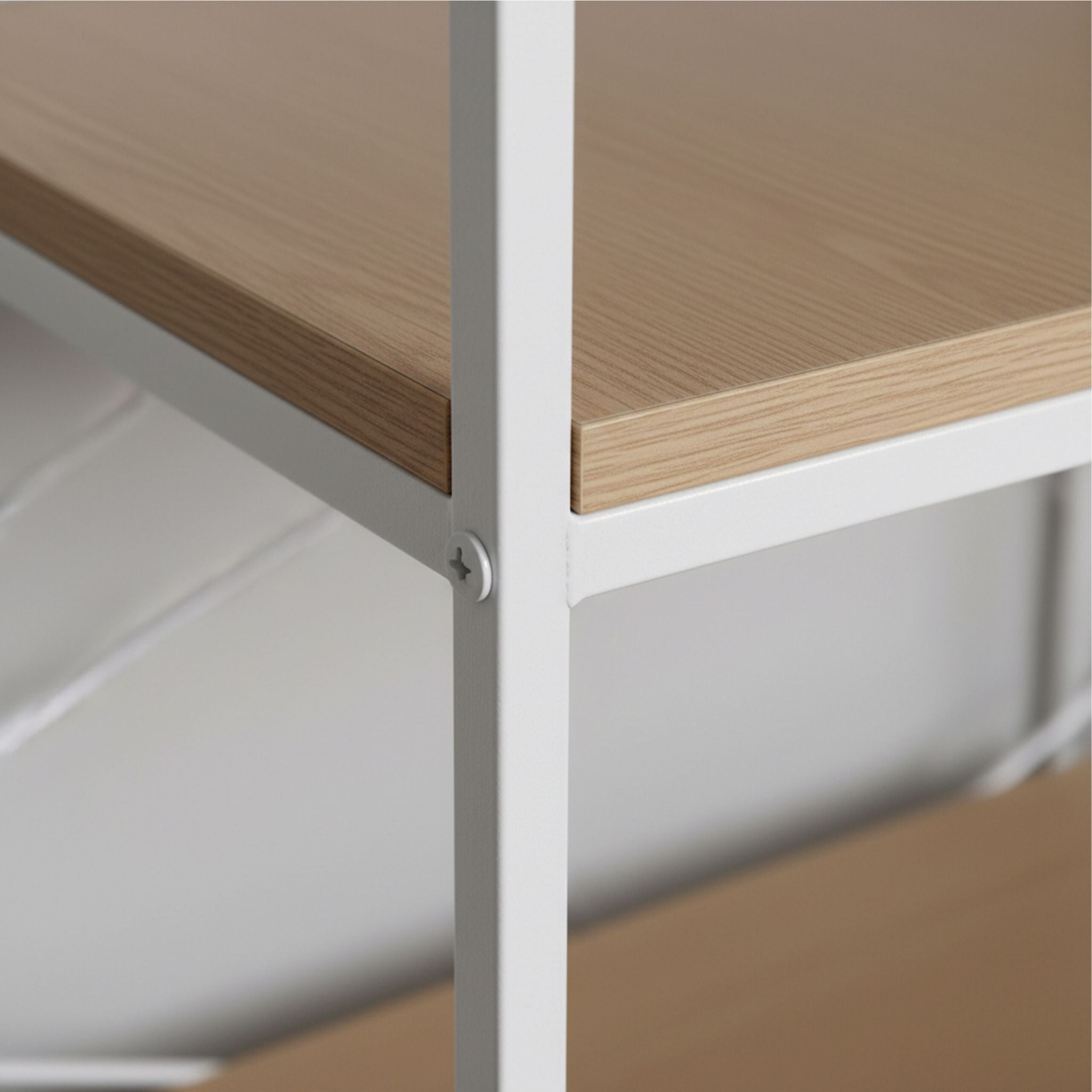 Küchenregal mit Arbeitsplatte Weiss-Hellbraun von Relaxdays