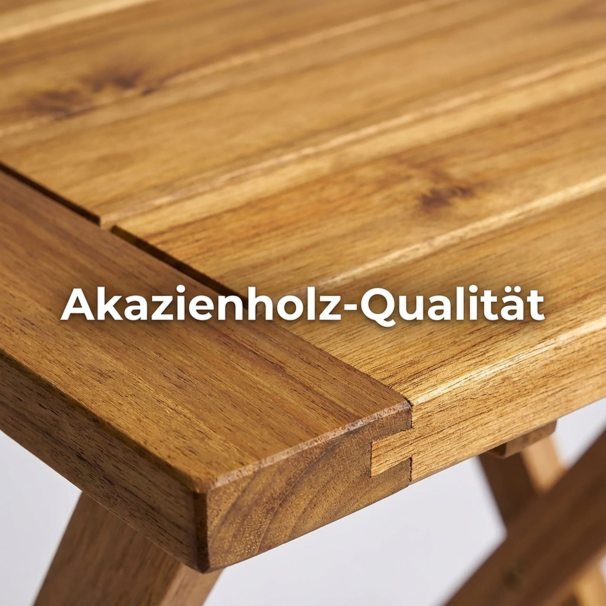 Quadratischer Klapptisch Akazienholz Dunkelbraun von Relaxdays