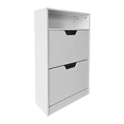 Schuhschrank Kipper mit offenem Fach Weiss von Relaxdays