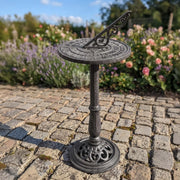 Sonnenuhr mit Standfuss Grau von Relaxdays