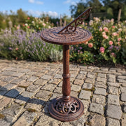 Sonnenuhr mit Standfuss Braun von Relaxdays