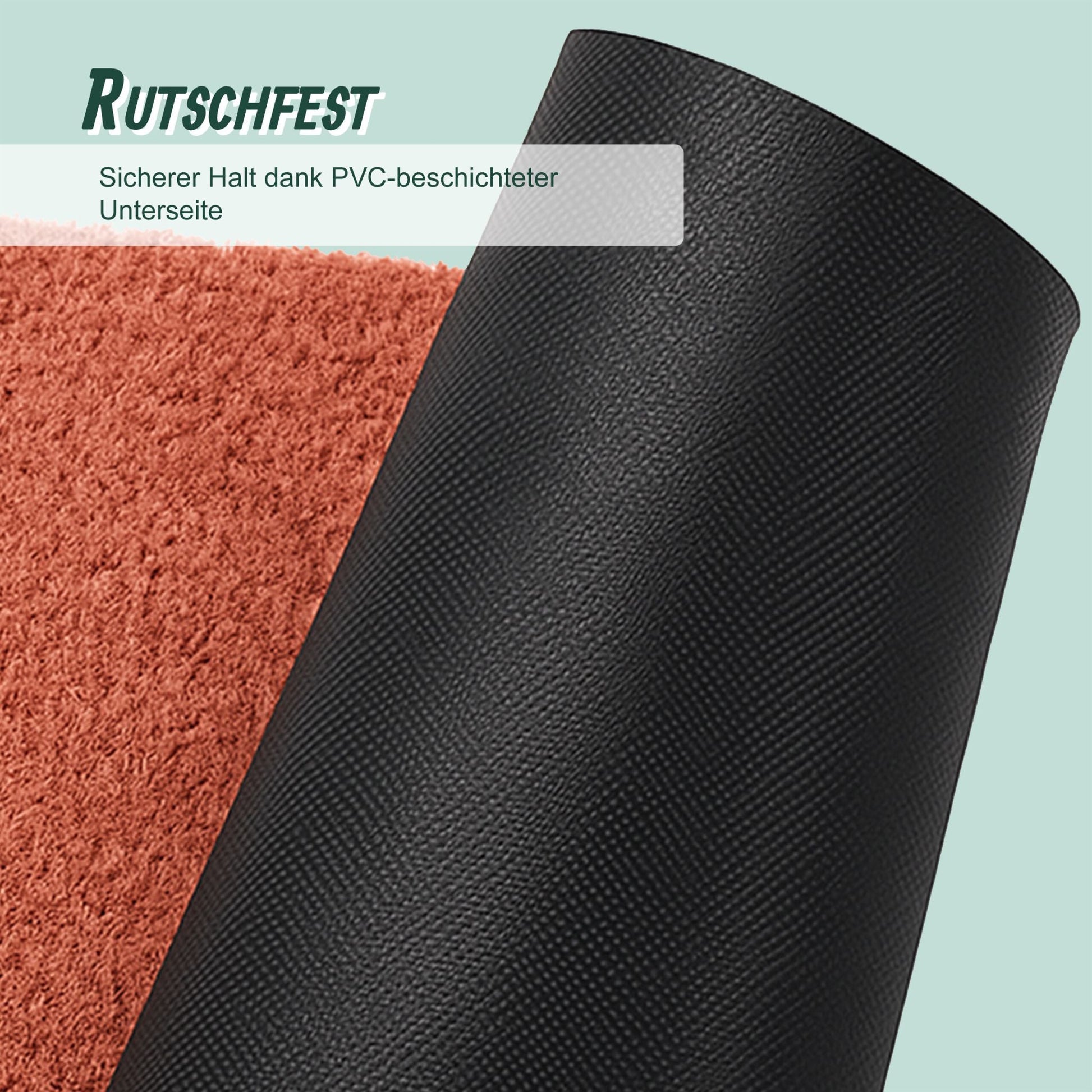 Kokos Fussmatte 60x40cm Pink-Rot von Relaxdays