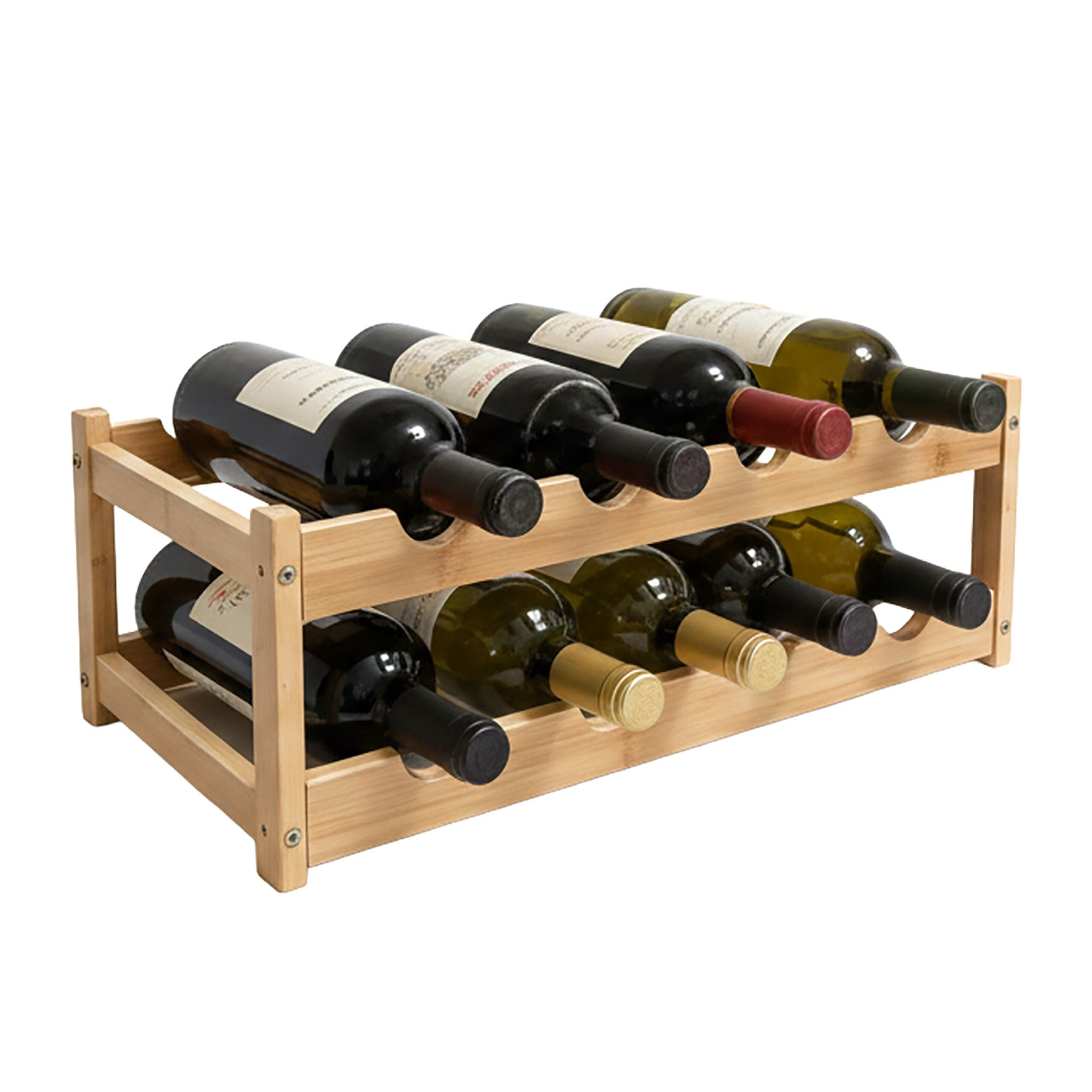 Weinregal Bambus Hellbraun von Relaxdays