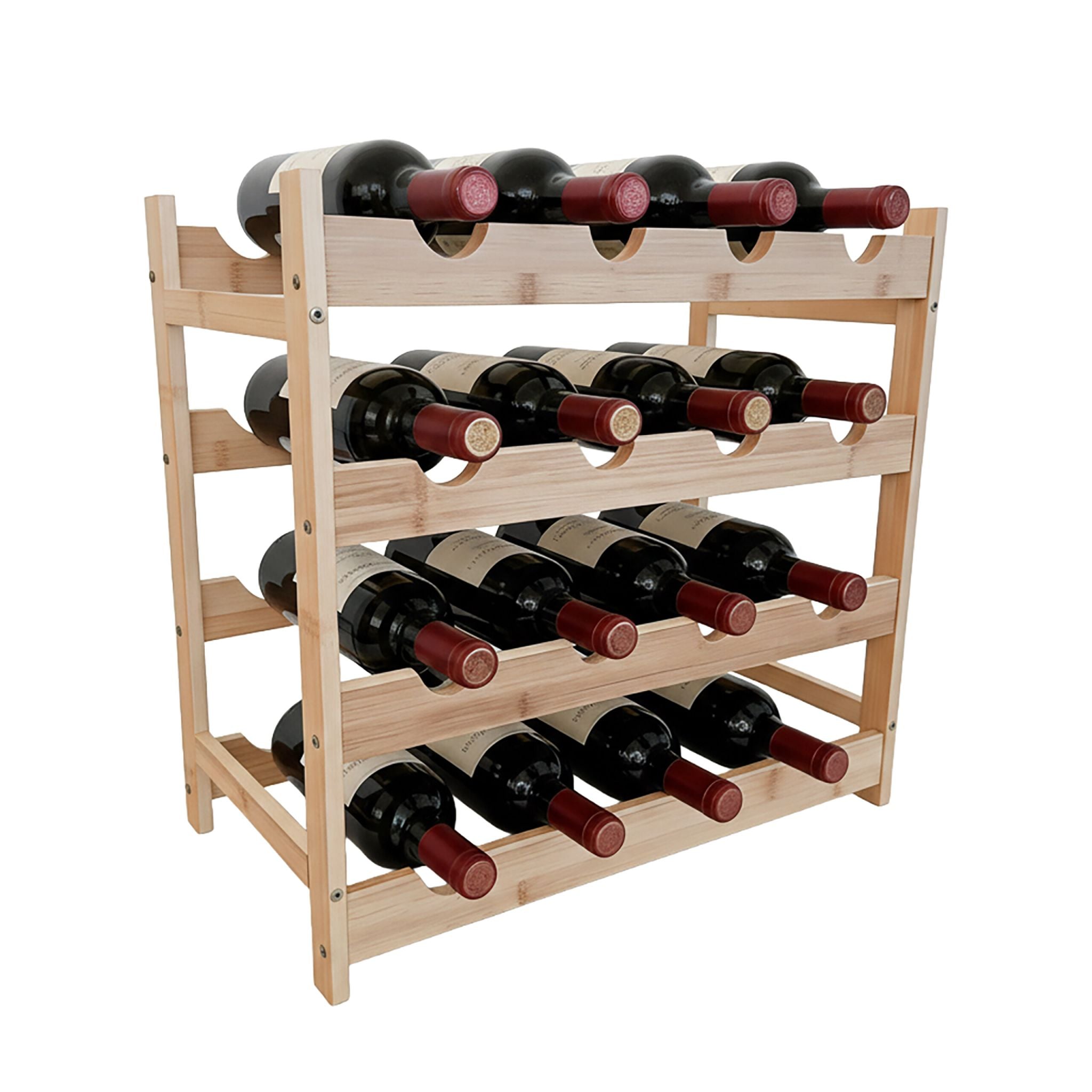 Weinregal Bambus Hellbraun von Relaxdays