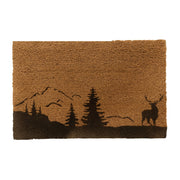 Kokos Fussmatte 80x50cm Hellbraun-Schwarz von Relaxdays