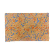 Kokos Fussmatte 80x50cm Blau-Hellbraun-Rot von Relaxdays