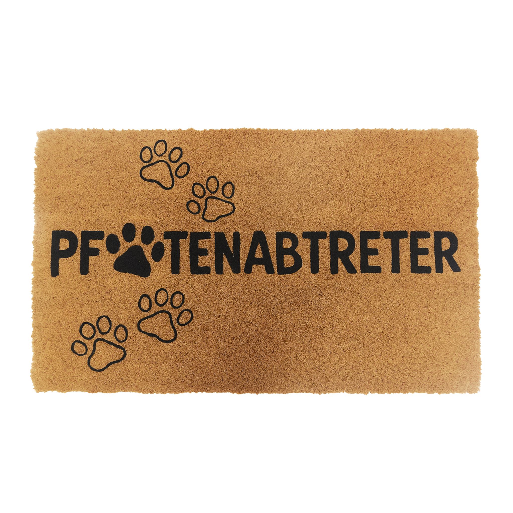 Kokos Fussmatte Tiere 60x40cm Hellbraun-Schwarz von Relaxdays