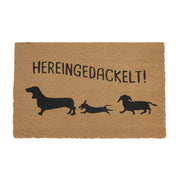 Kokos Fussmatte Tiere 80x50cm Hellbraun-Schwarz von Relaxdays