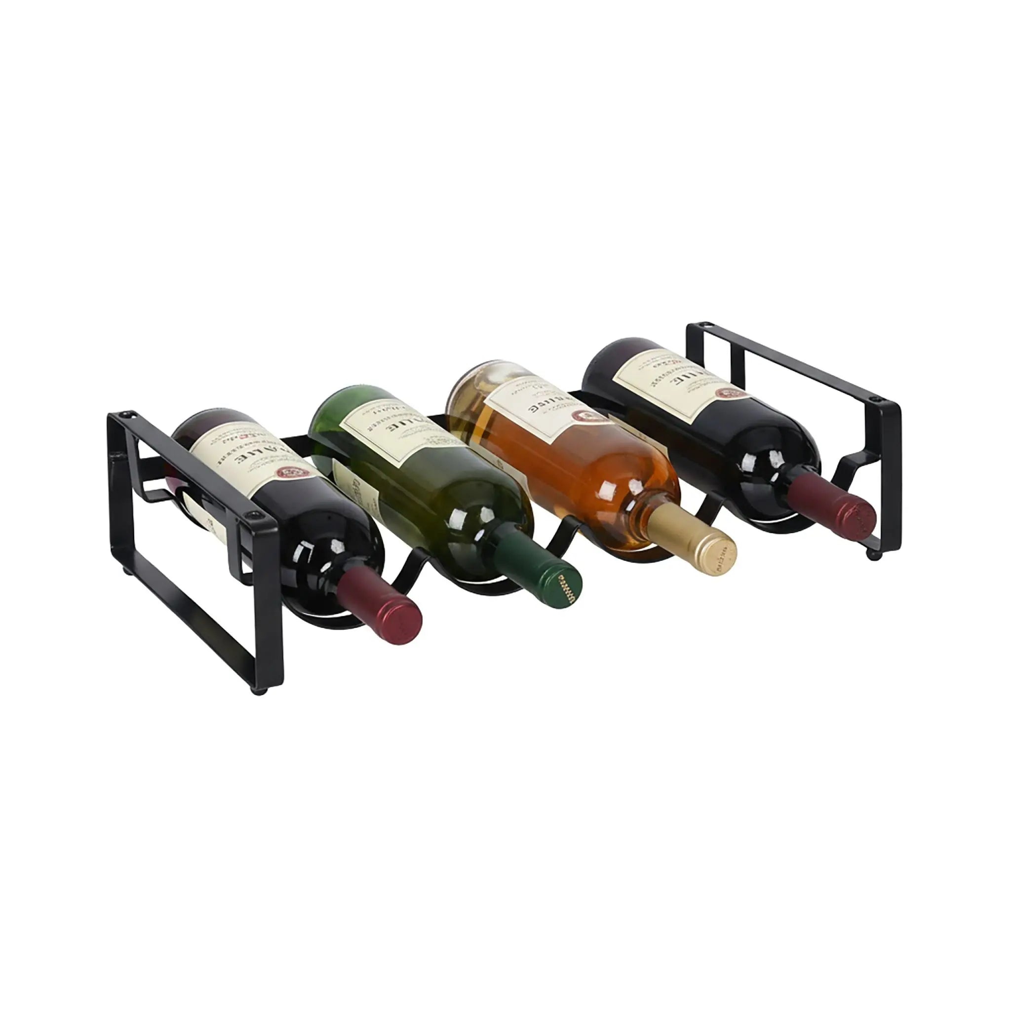 Weinregal Metall stapelbar Schwarz von Relaxdays