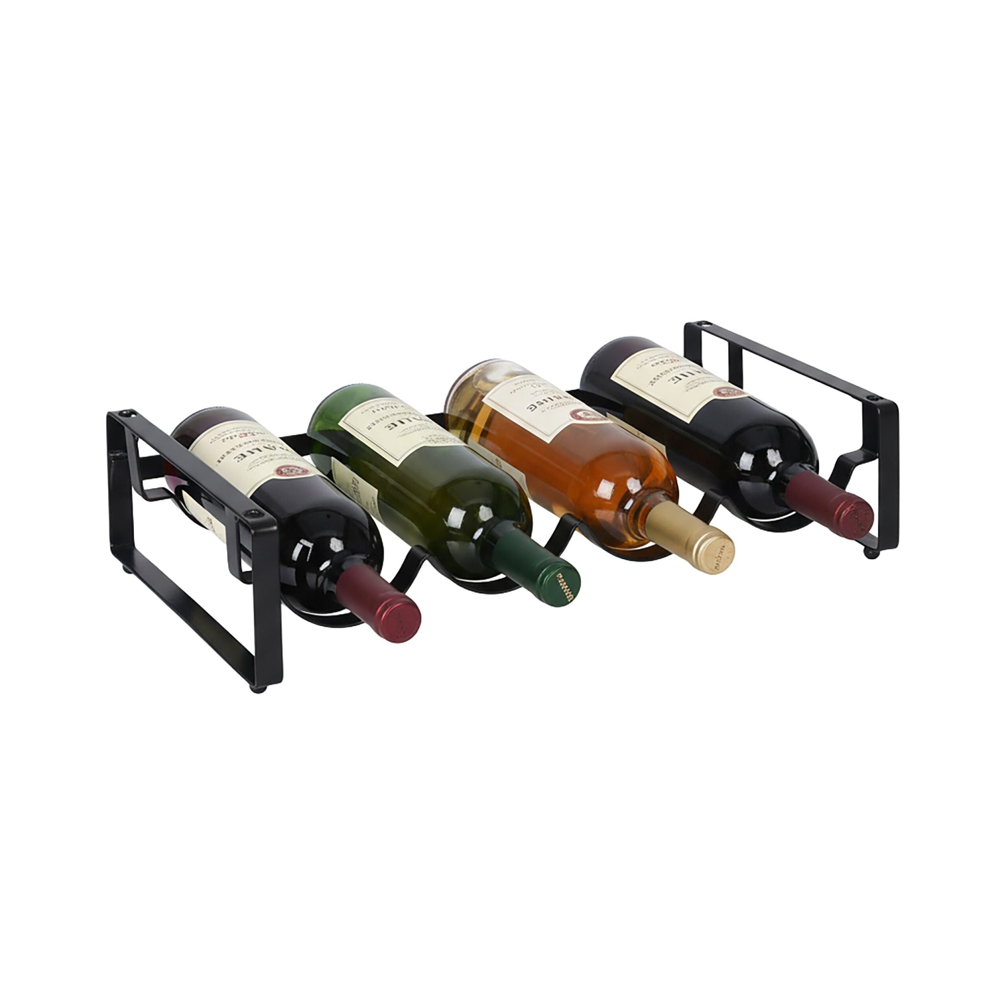 Weinregal Metall stapelbar Schwarz von Relaxdays