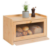 Brotkasten mit Schneidebrett Hellbraun von Relaxdays