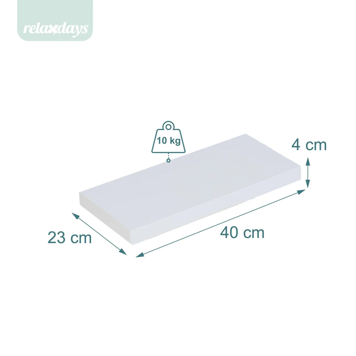 Wandregal 3er-Set Weiss-Schwarz von Relaxdays