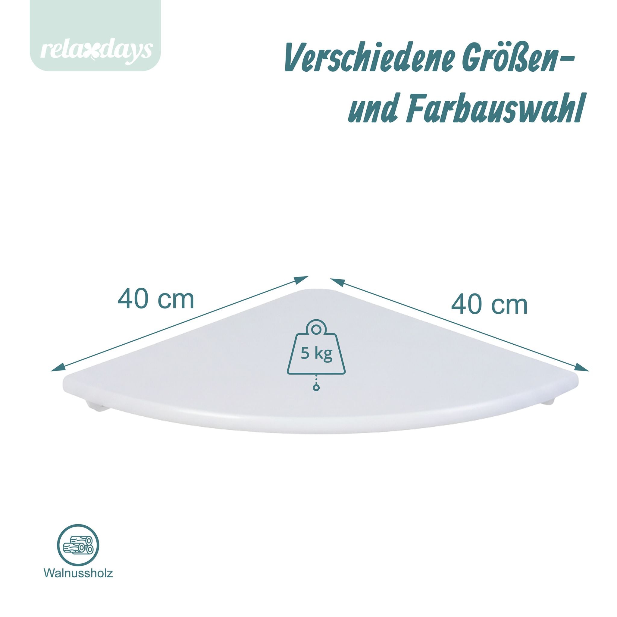 Eckregal Wand Walnussholz Weiss