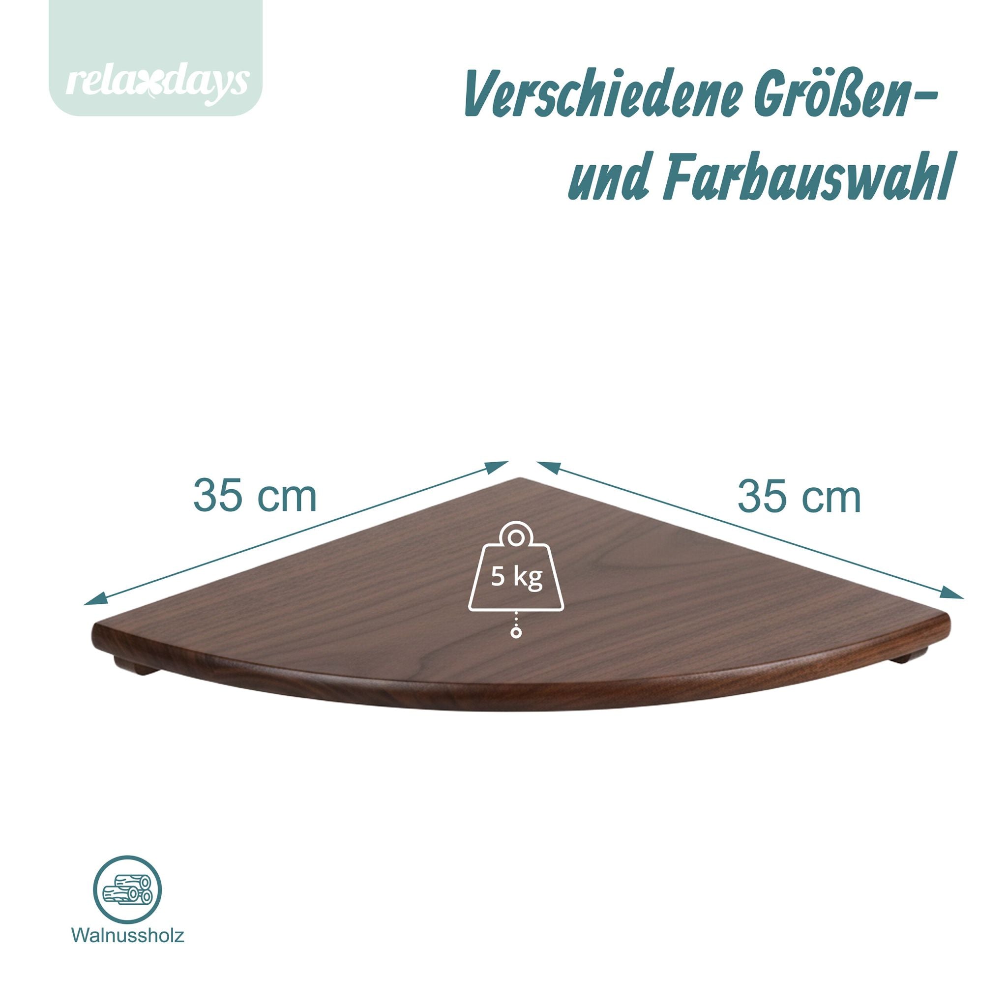 Eckregal Wand Walnussholz Braun