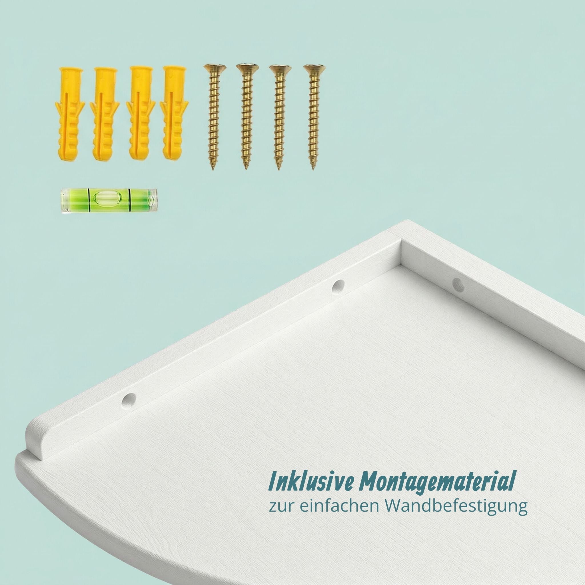 Eckregal Wand Walnussholz Weiss