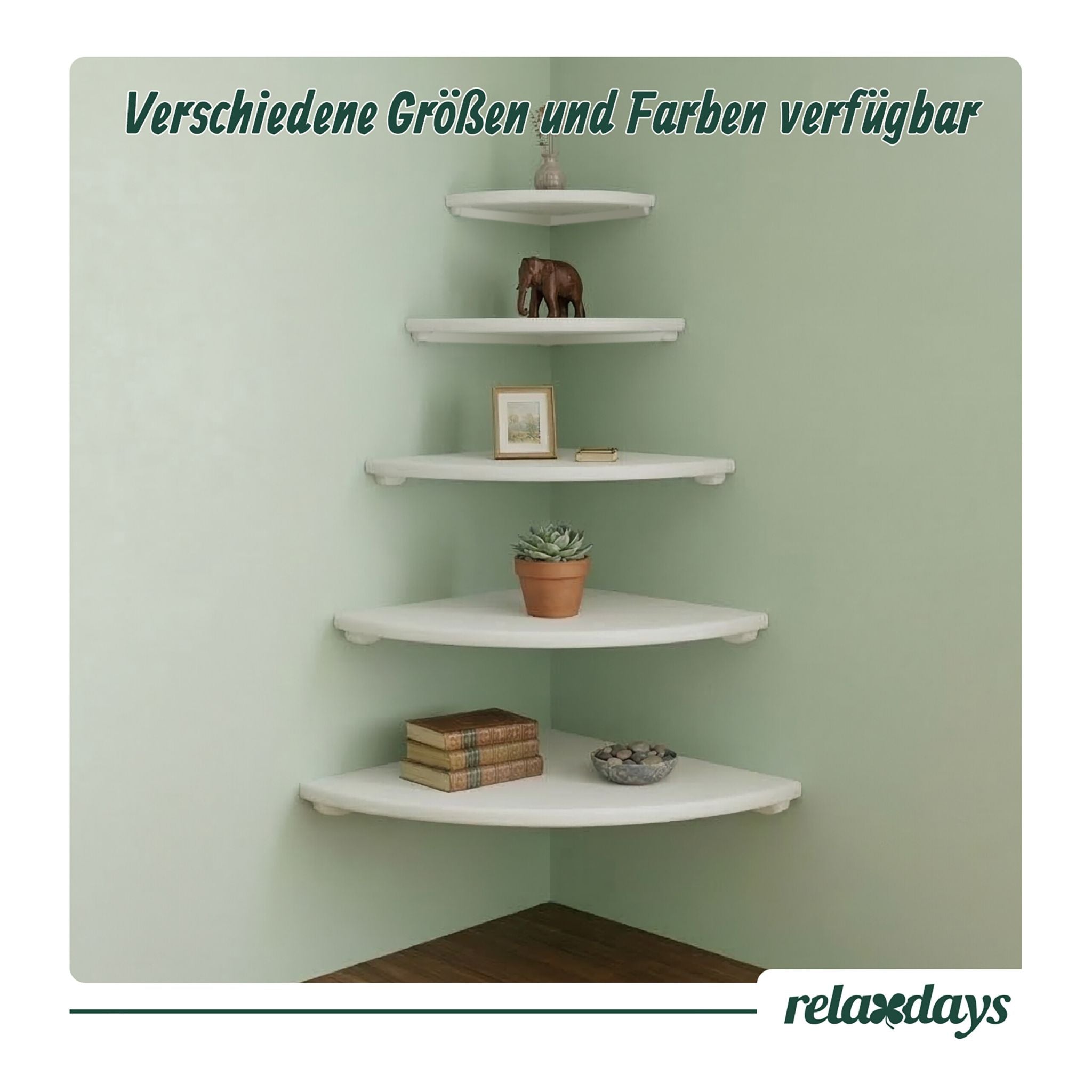 Eckregal Wand Walnussholz Weiss