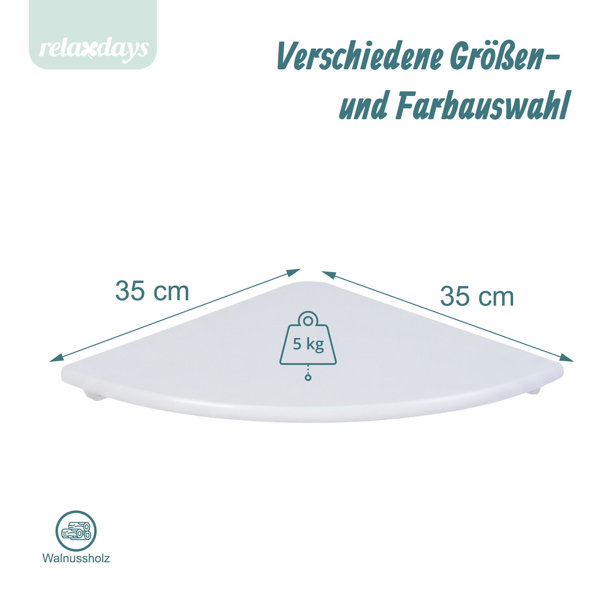 Eckregal Wand Walnussholz Weiss