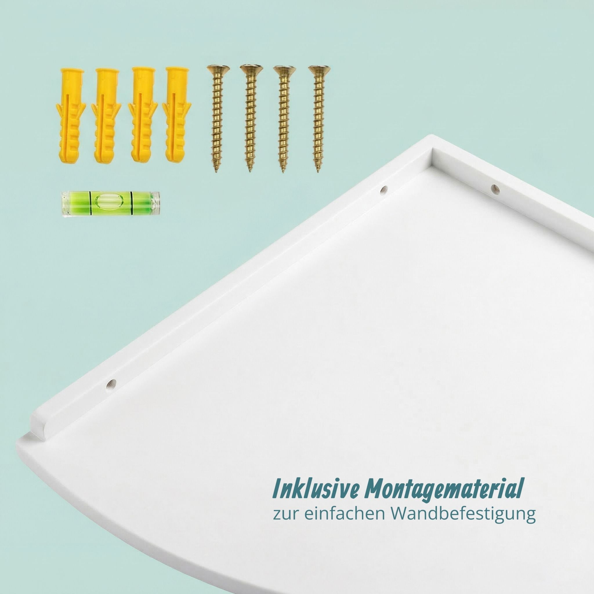 Eckregal Wand Walnussholz Weiss