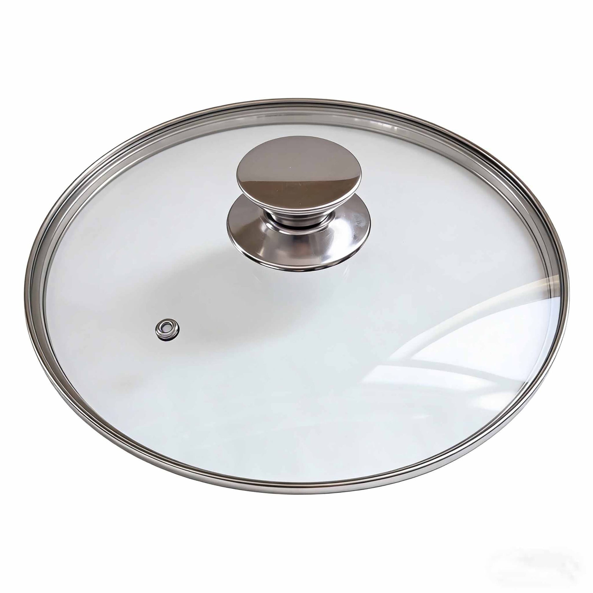 Schmortopf mit Glasdeckel Schwarz-Silber-Transparent von Relaxdays