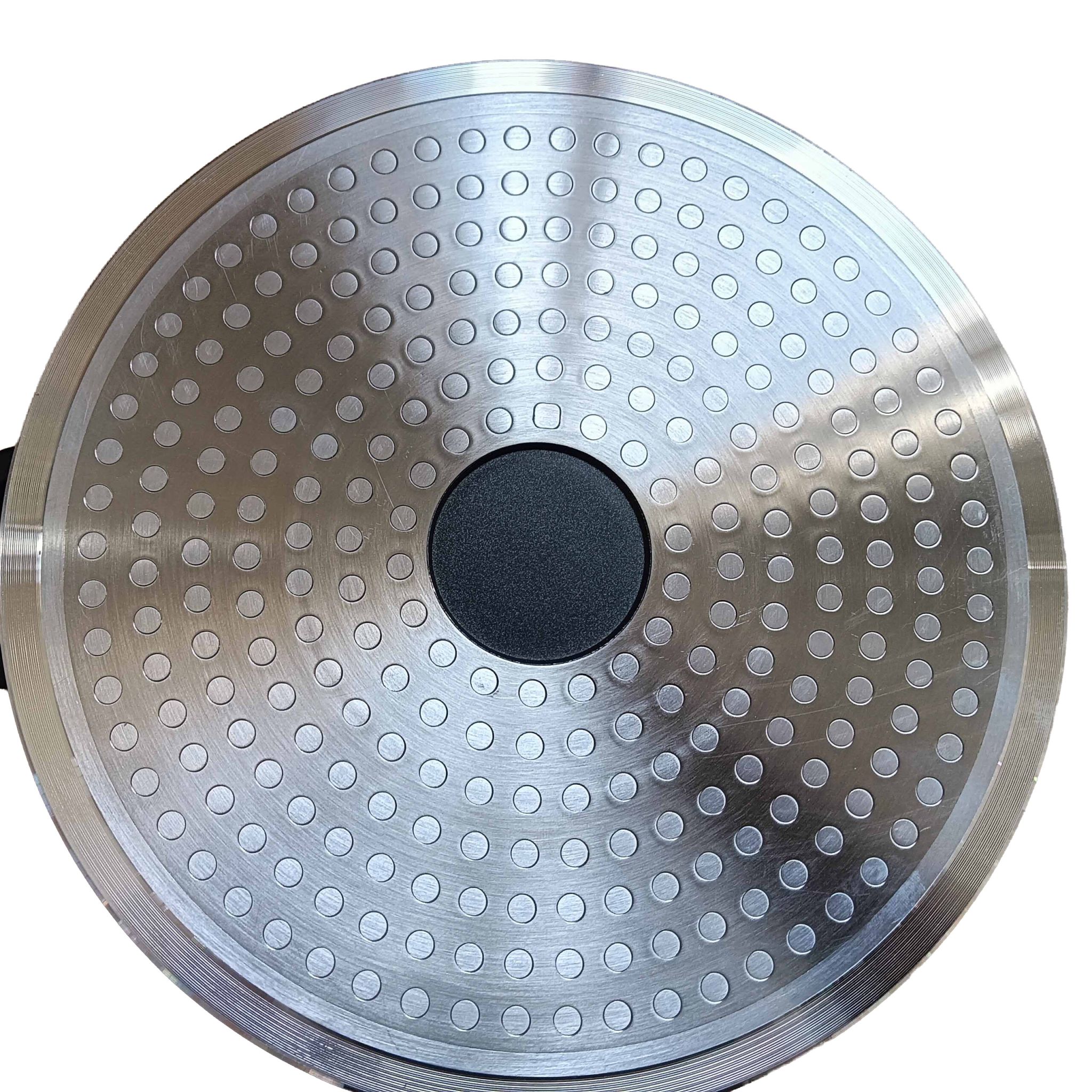 Schmortopf mit Glasdeckel Schwarz-Silber-Transparent von Relaxdays