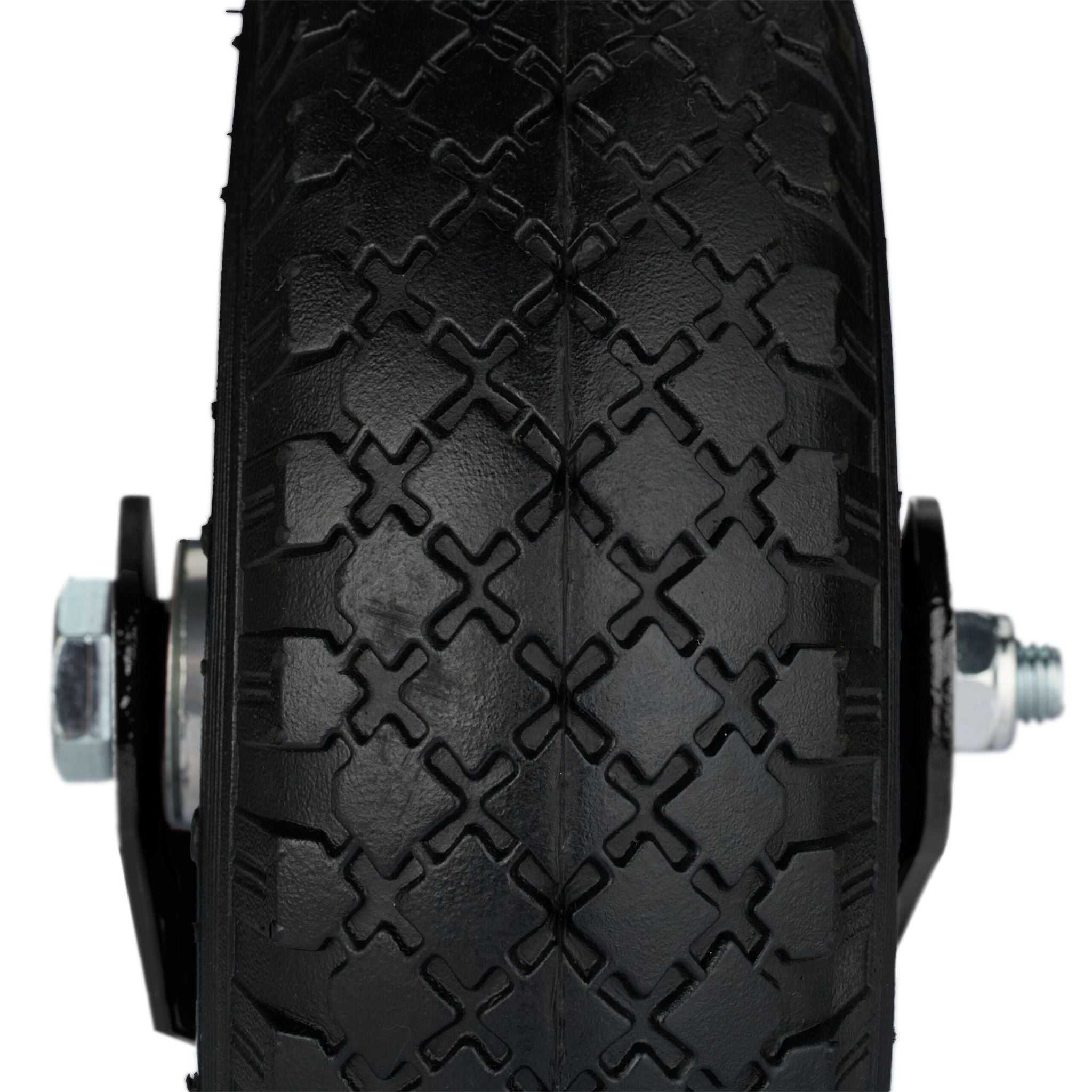 Bockrolle und Lenkrolle Set 3.00-4 Schwarz-Silber von Relaxdays