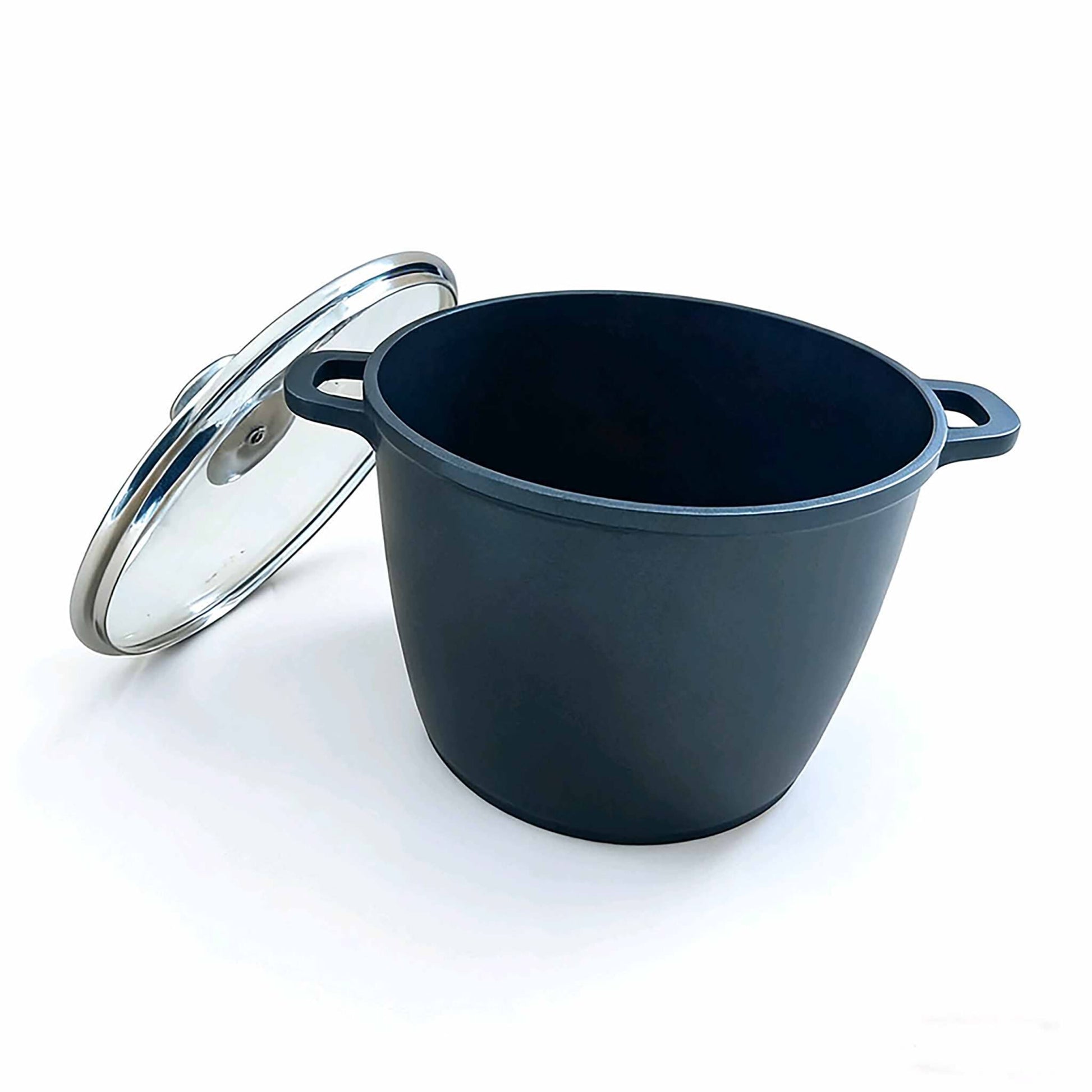 Suppentopf mit Glasdeckel XXL Schwarz-Silber-Transparent von Relaxdays