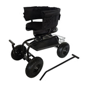 Fahrbarer Gartensitz mit Stauraum Schwarz von Relaxdays