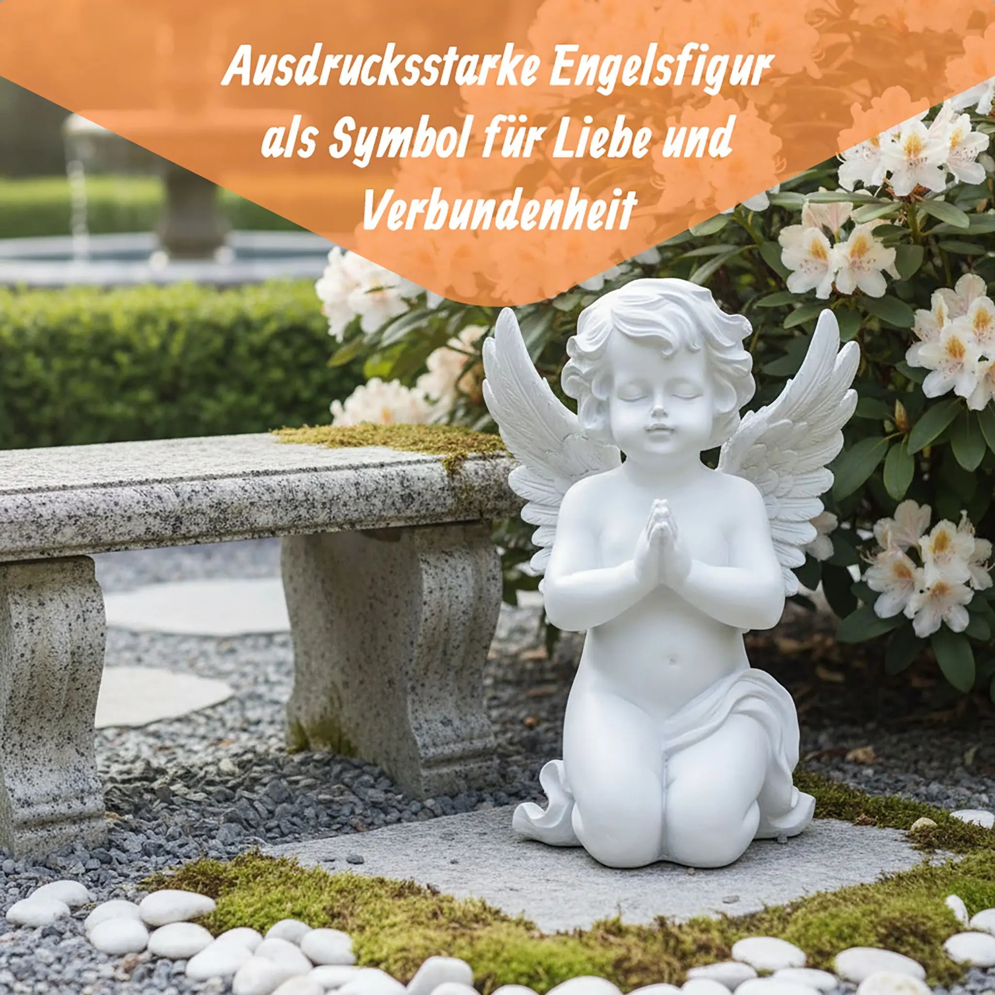 Betender Grabengel Weiss von Relaxdays
