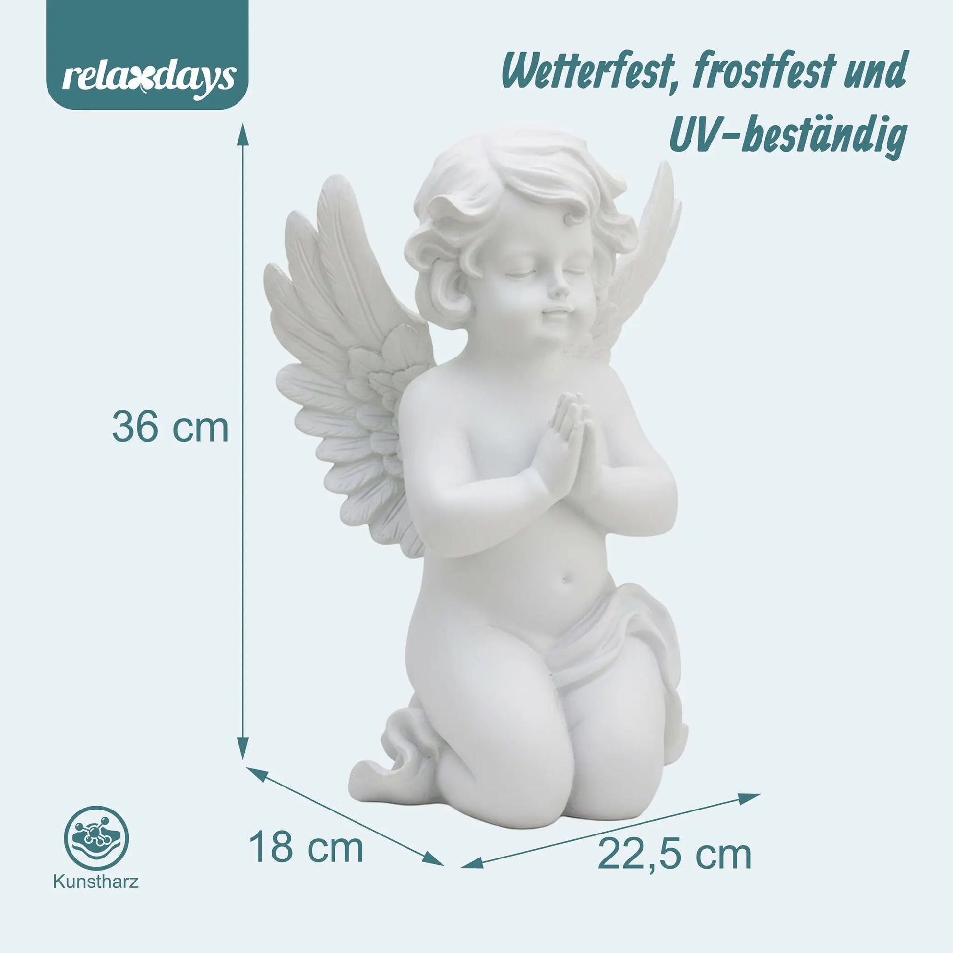 Betender Grabengel Weiss von Relaxdays