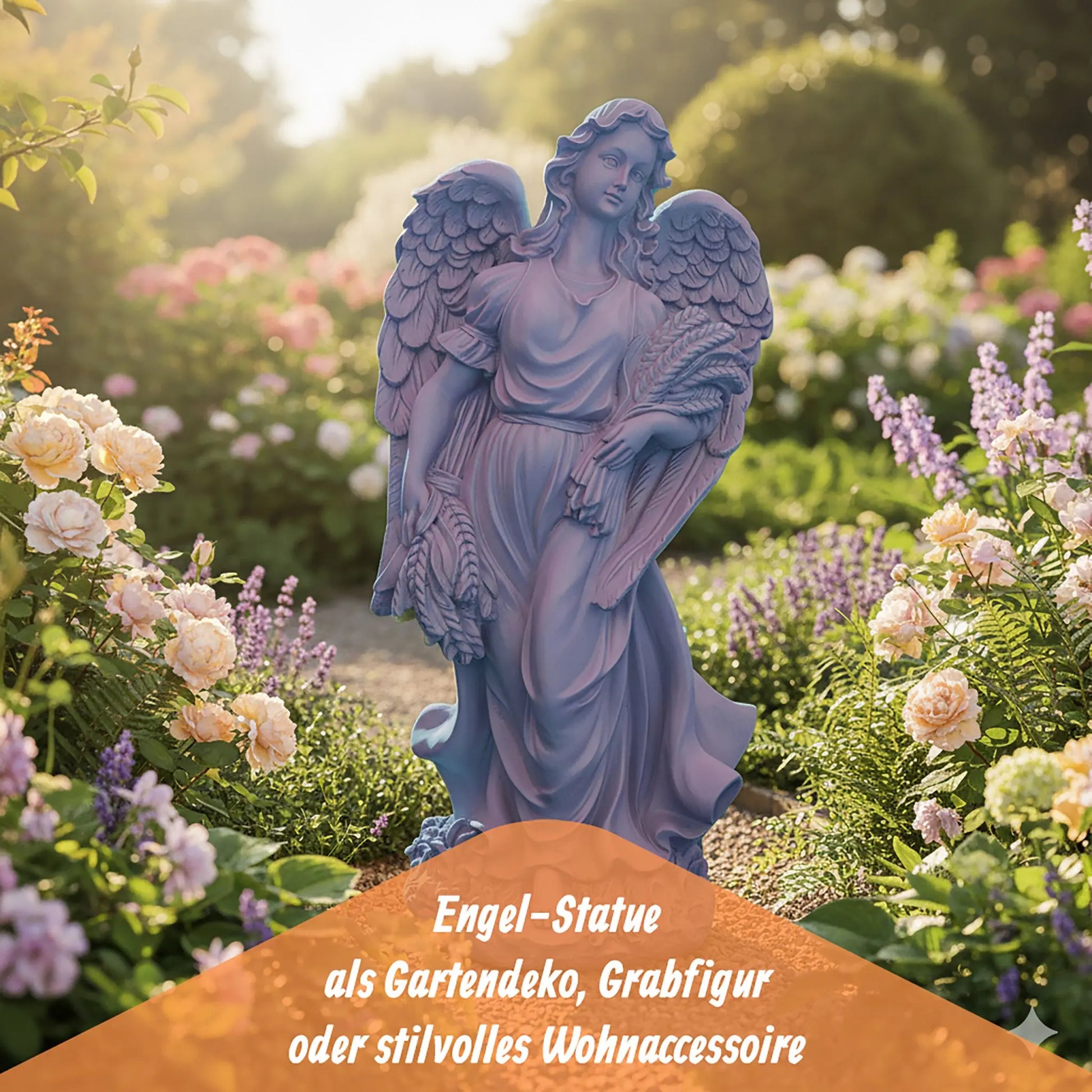 Grosser Grabengel Grau von Relaxdays